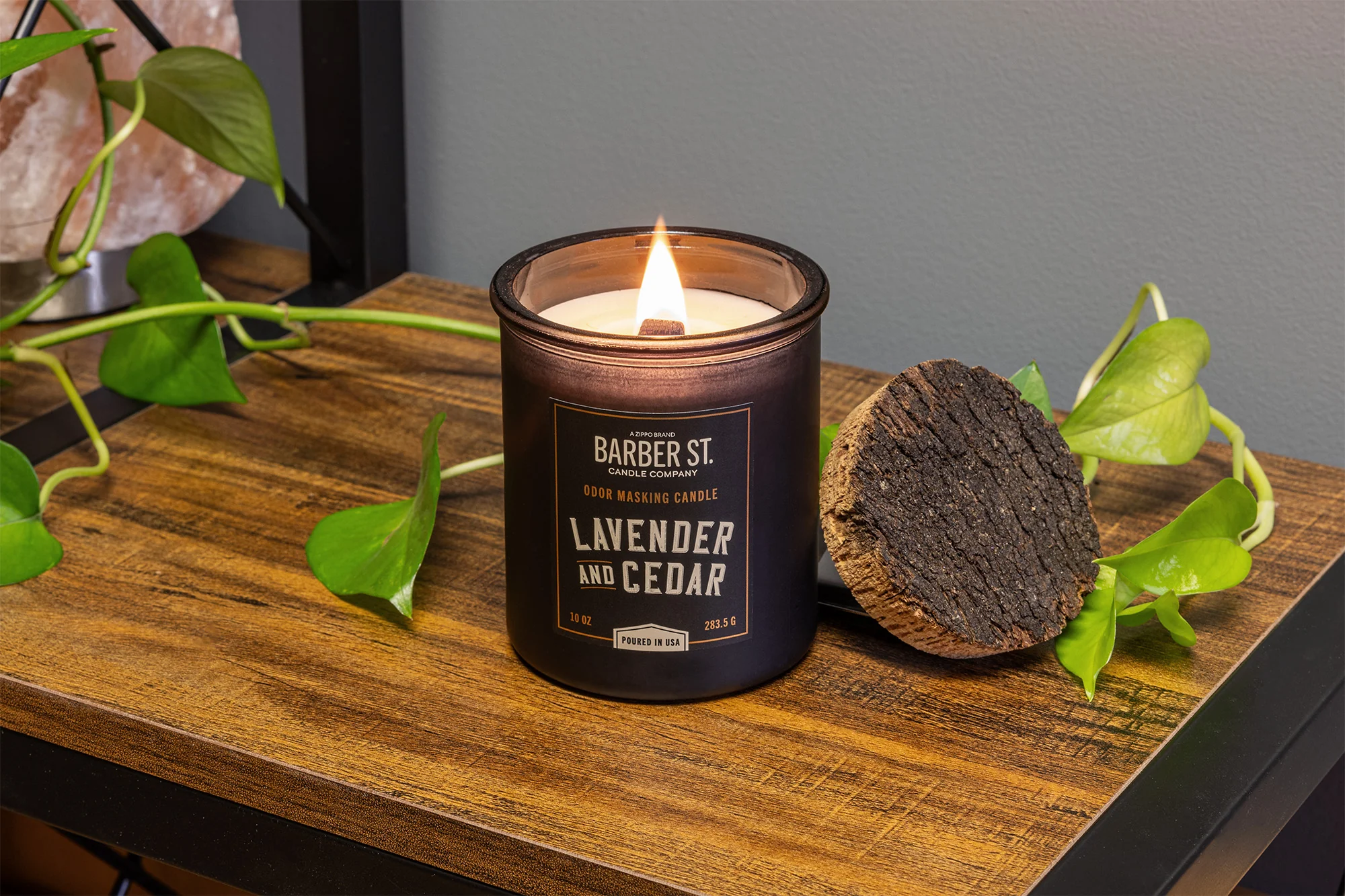 Barber Street Odor Masking Candle - Wooden Wick - Image 10