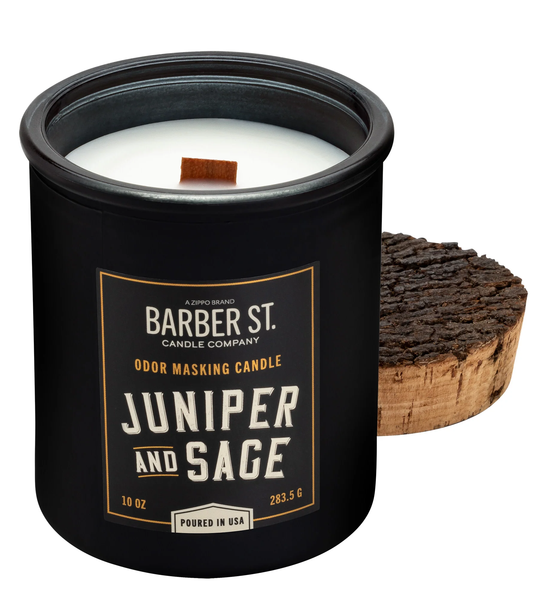 Barber Street Odor Masking Candle - Wooden Wick - Image 8