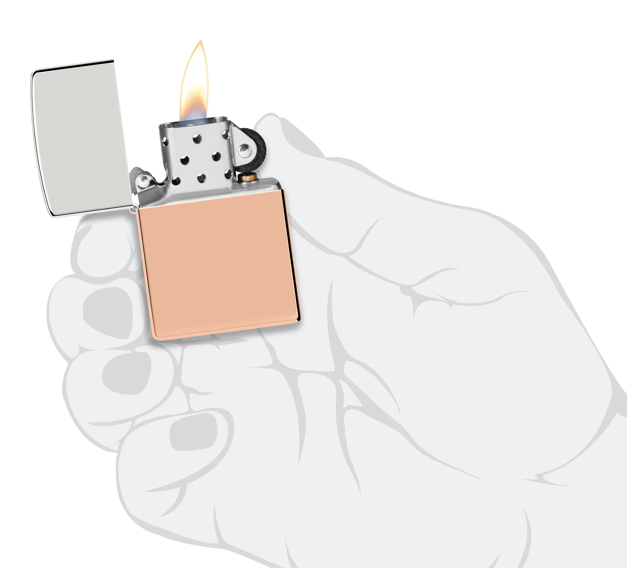 Bimetal Case Lighter - Sterling Silver Lid - Image 6