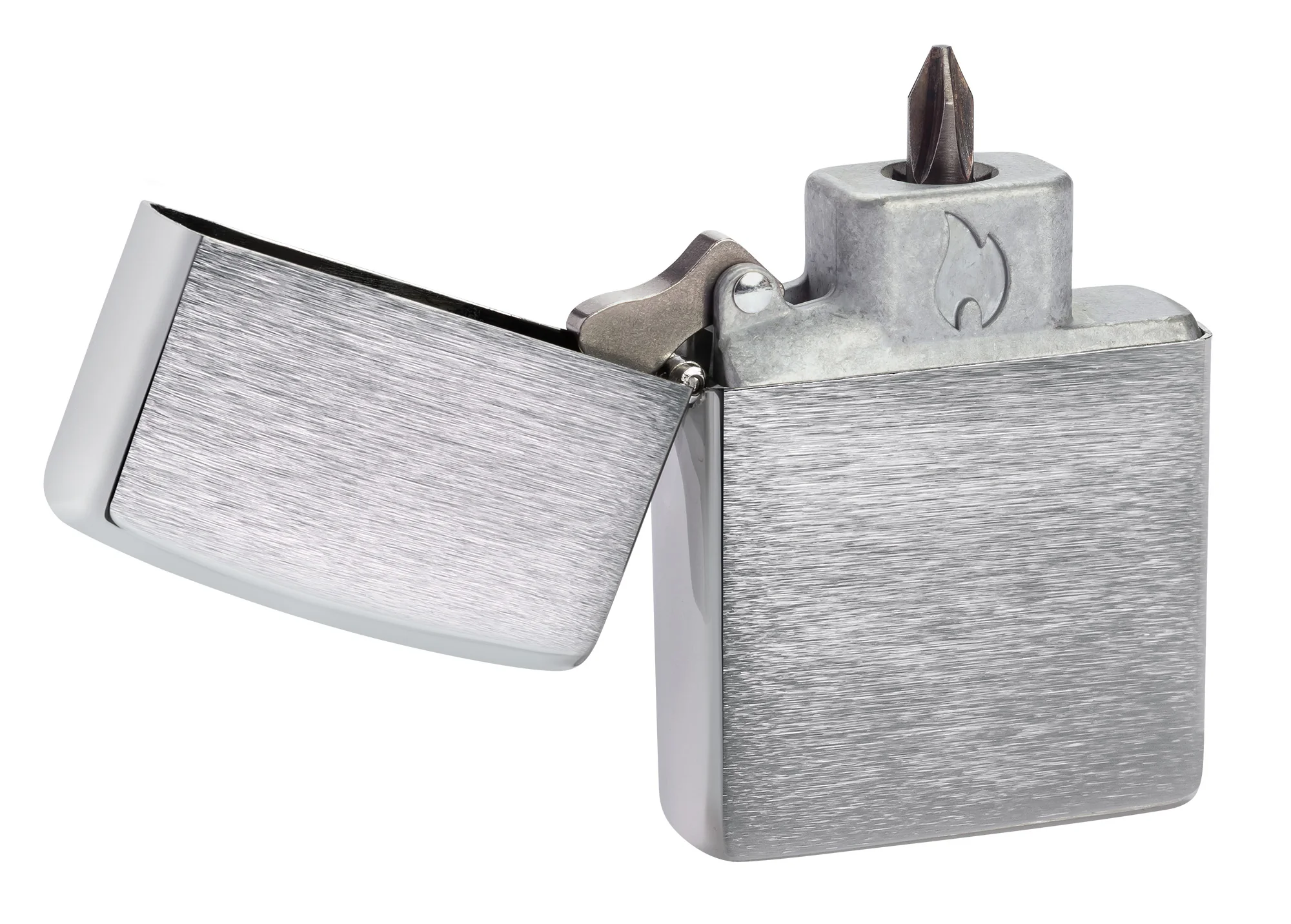 Bit Safe Screwdriver with Brushed Chrome Case