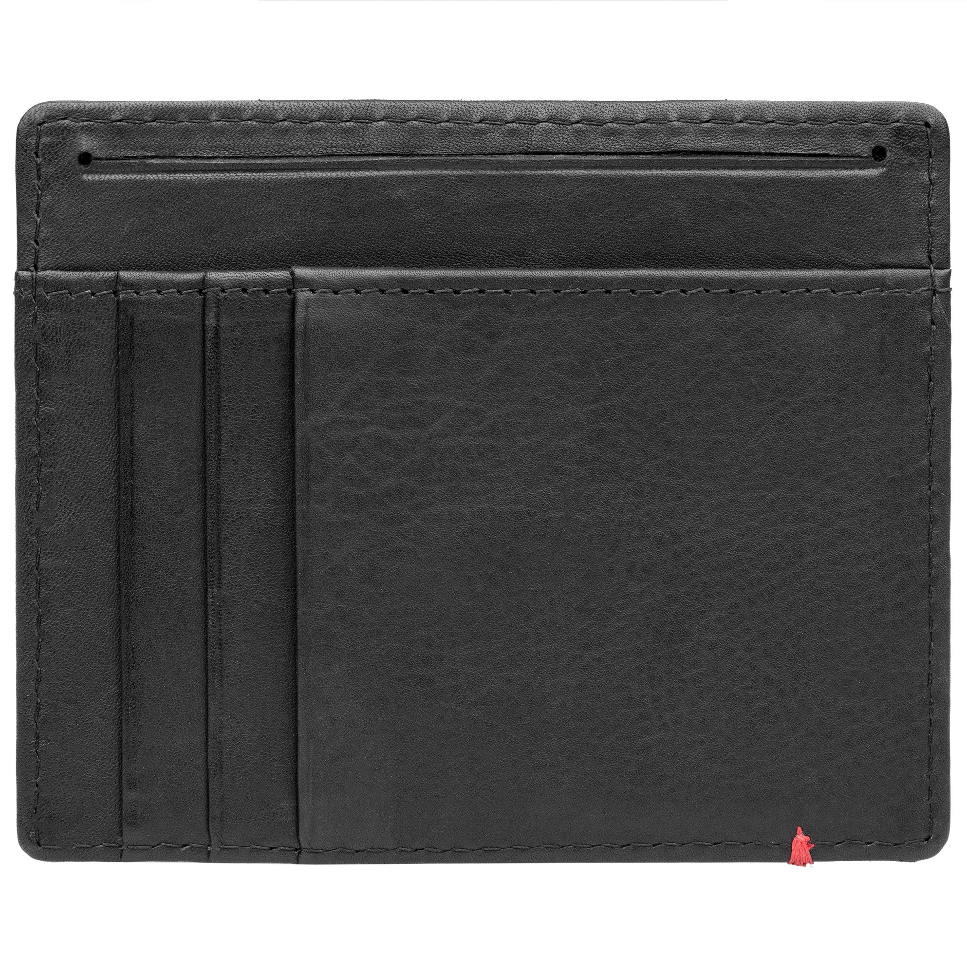 Black Leather Wallet- Cross Wings Metal Plate Design - Image 26