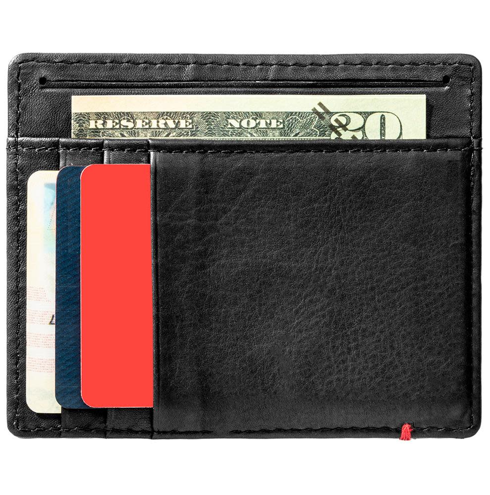 Black Leather Wallet- Skull Metal Plate Design - Image 31