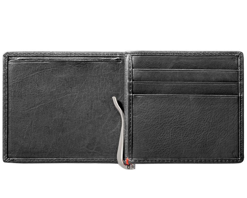 Black Leather Wallet- Spade Metal Plate Design - Image 18