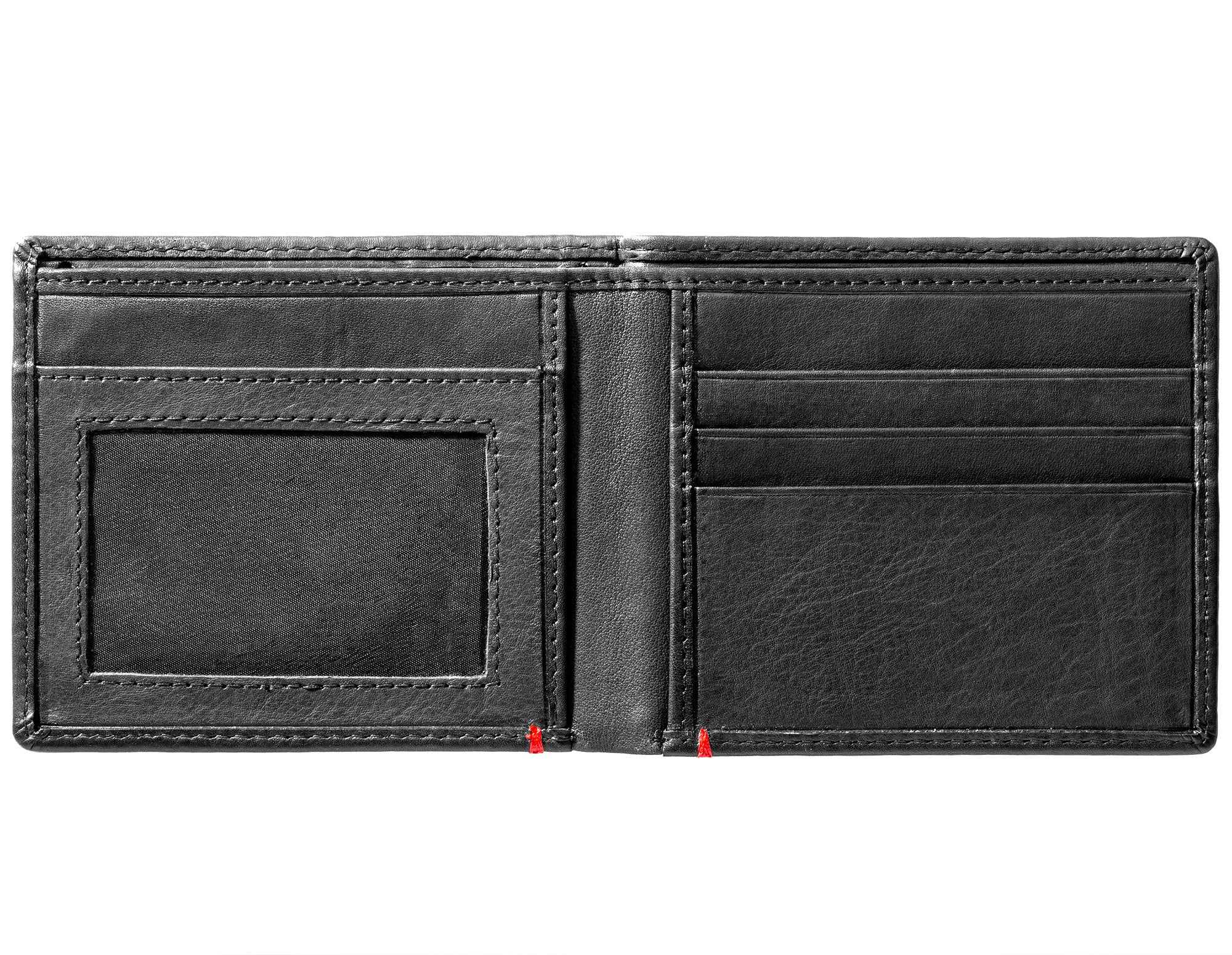 Black Leather Wallet- Spade Metal Plate Design - Image 22