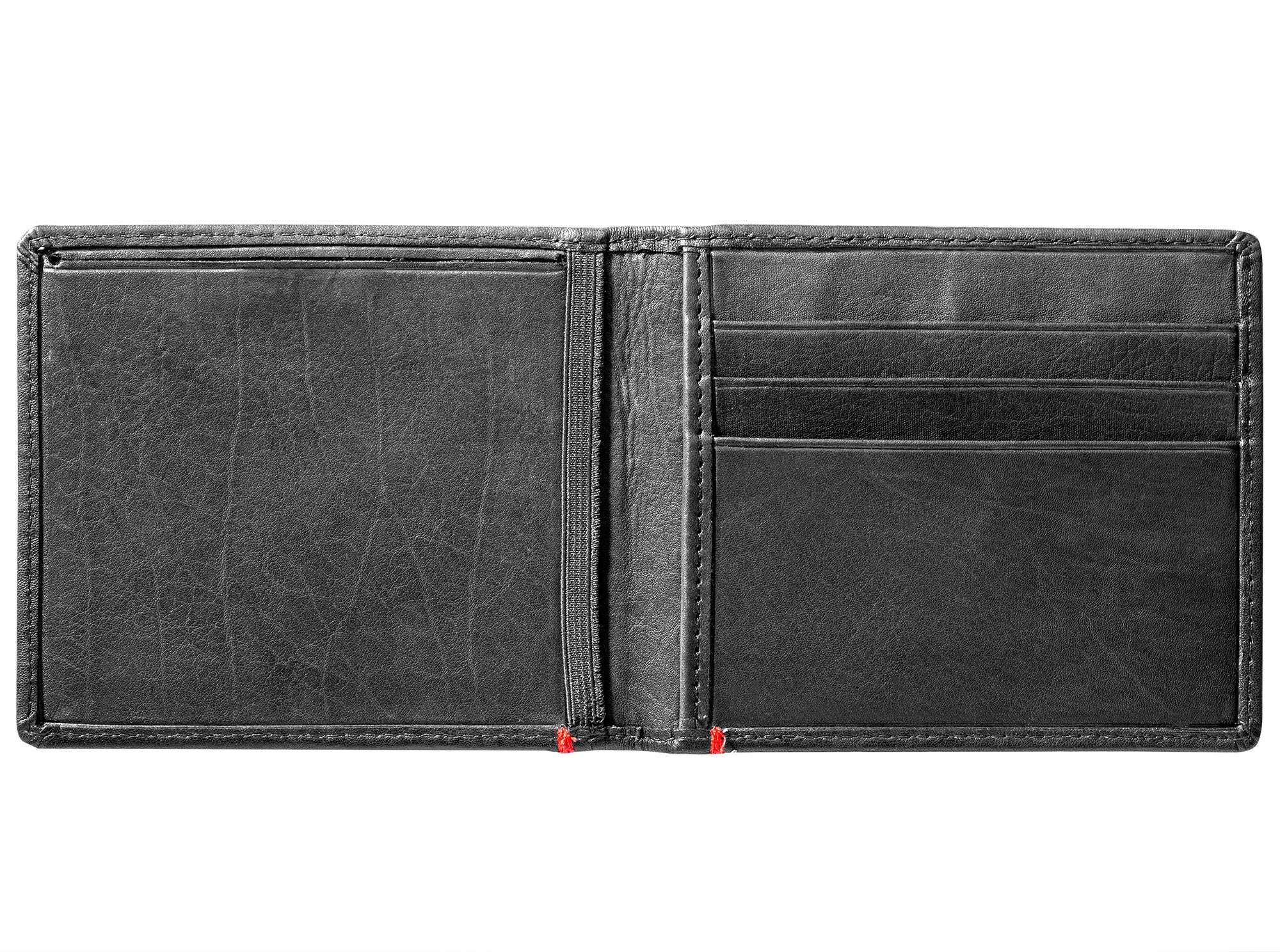 Black Leather Wallet- Zippo Flame Metal Plate Design - Image 17
