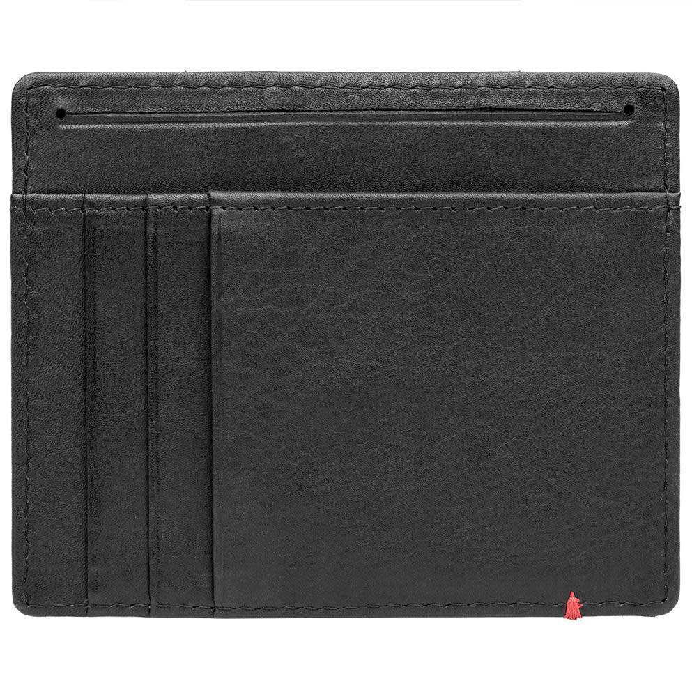Black Leather Wallet- Zippo Flame Metal Plate Design - Image 6