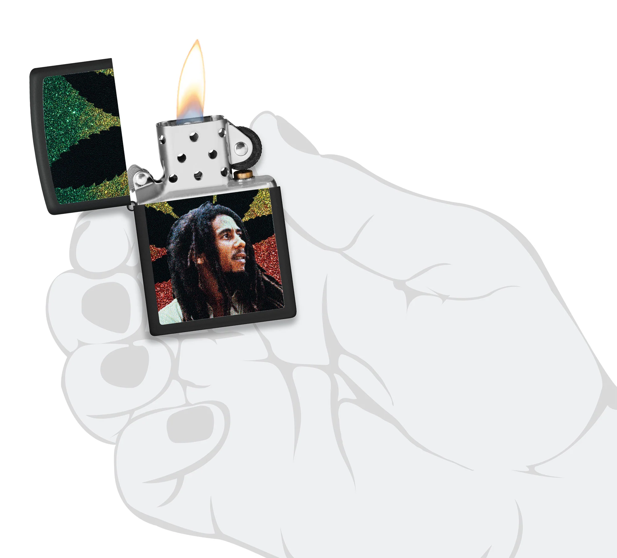Bob Marley Leaf Silhouette Design - Image 6