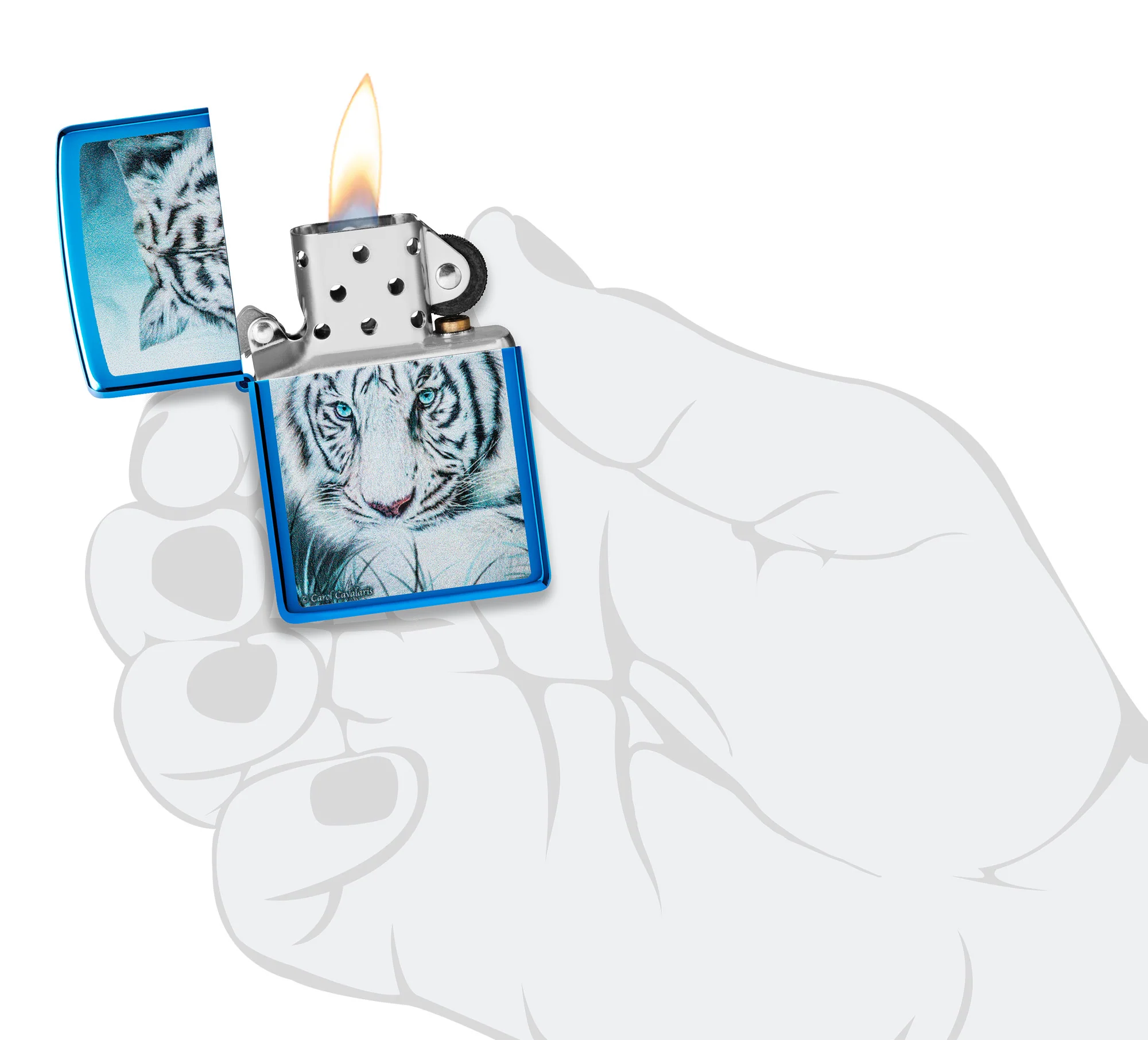 Carol Cavalaris White Tiger Design - Image 4