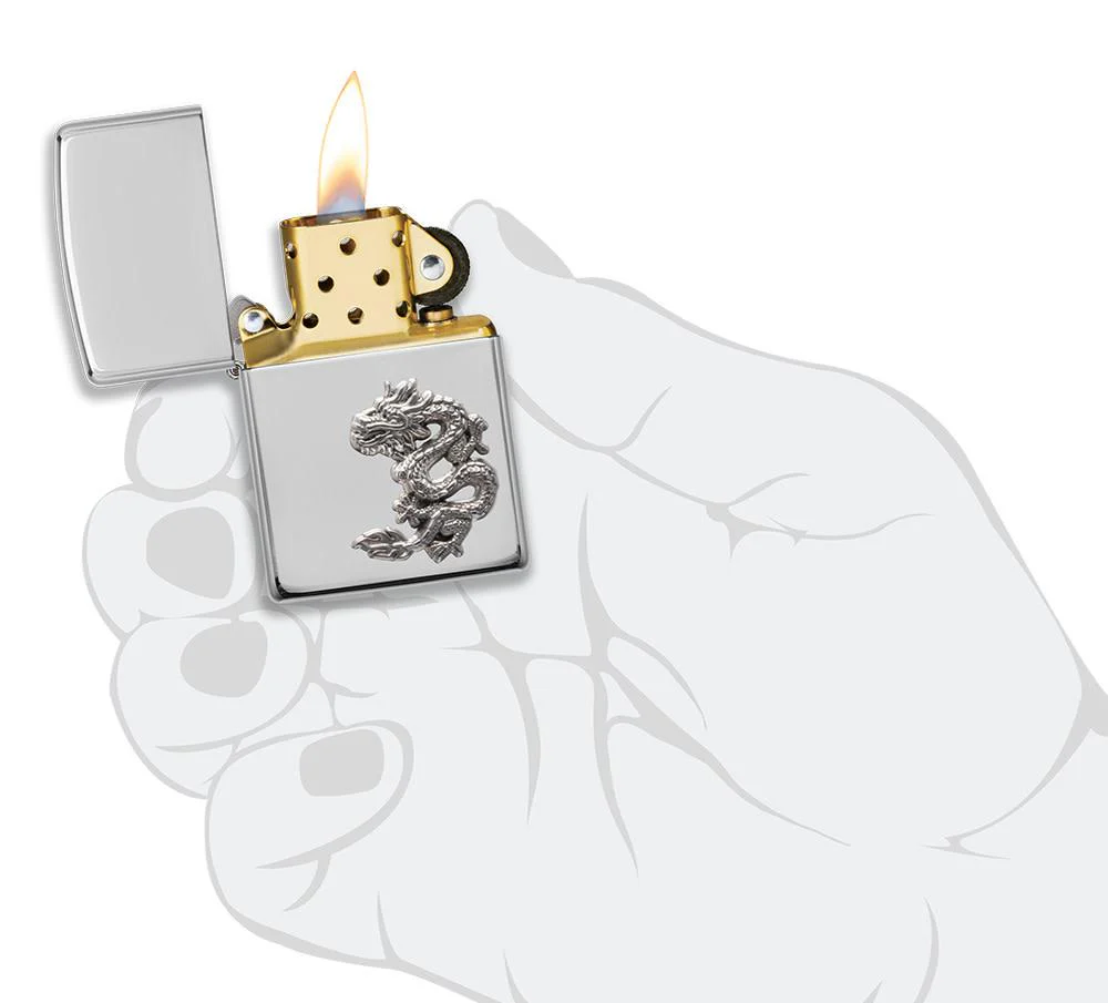 Chinese Dragon Sterling Silver Emblem - Image 4