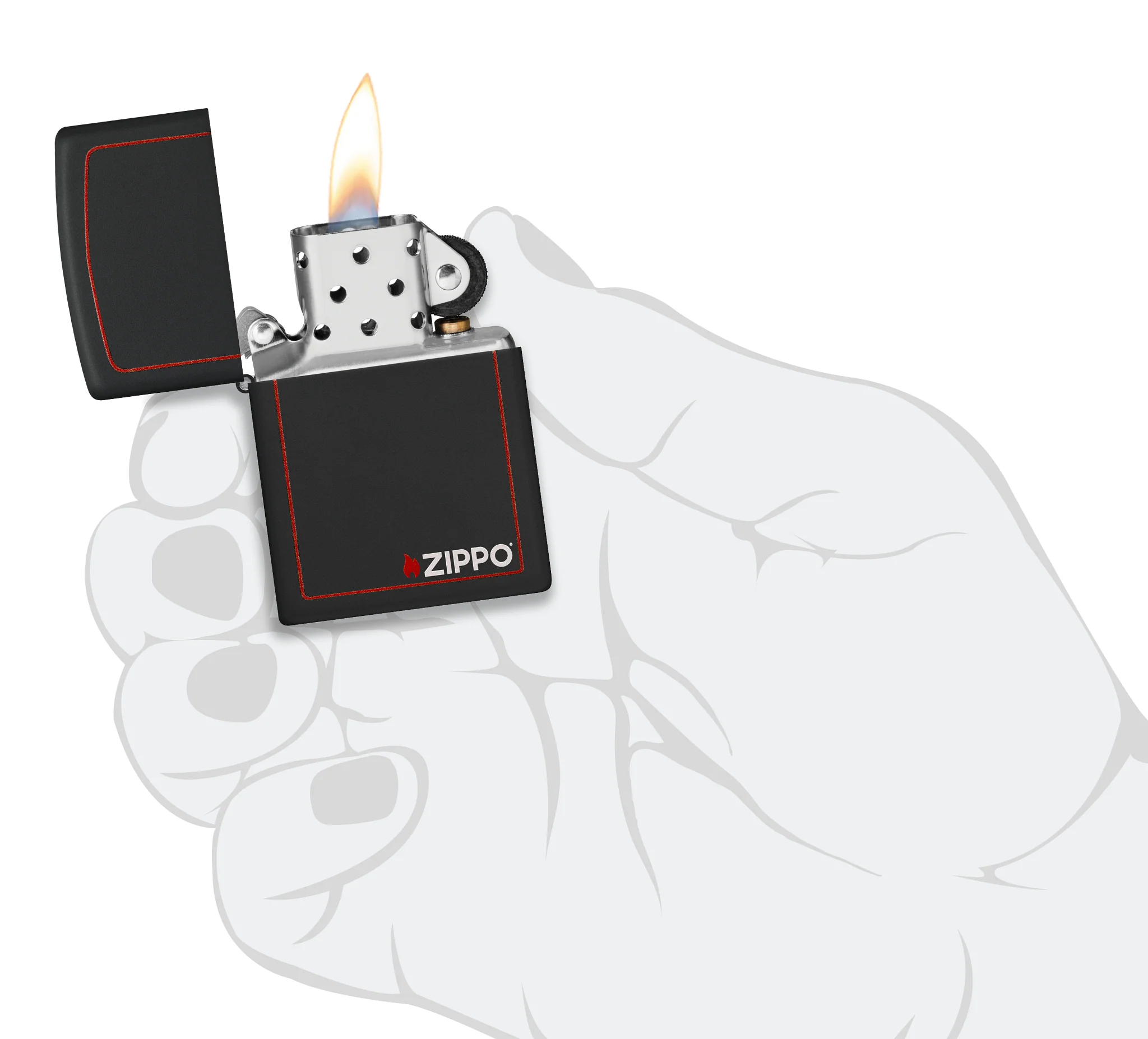 Classic Black and Red Zippo - Image 5