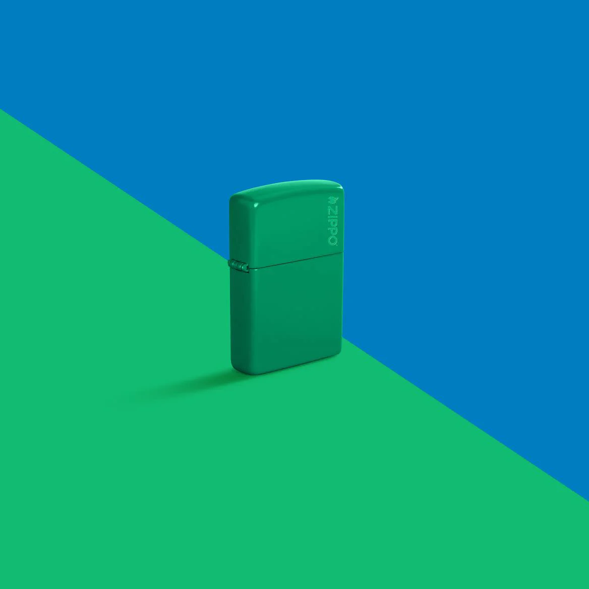 Classic Grass Green Matte Zippo Logo - Image 2