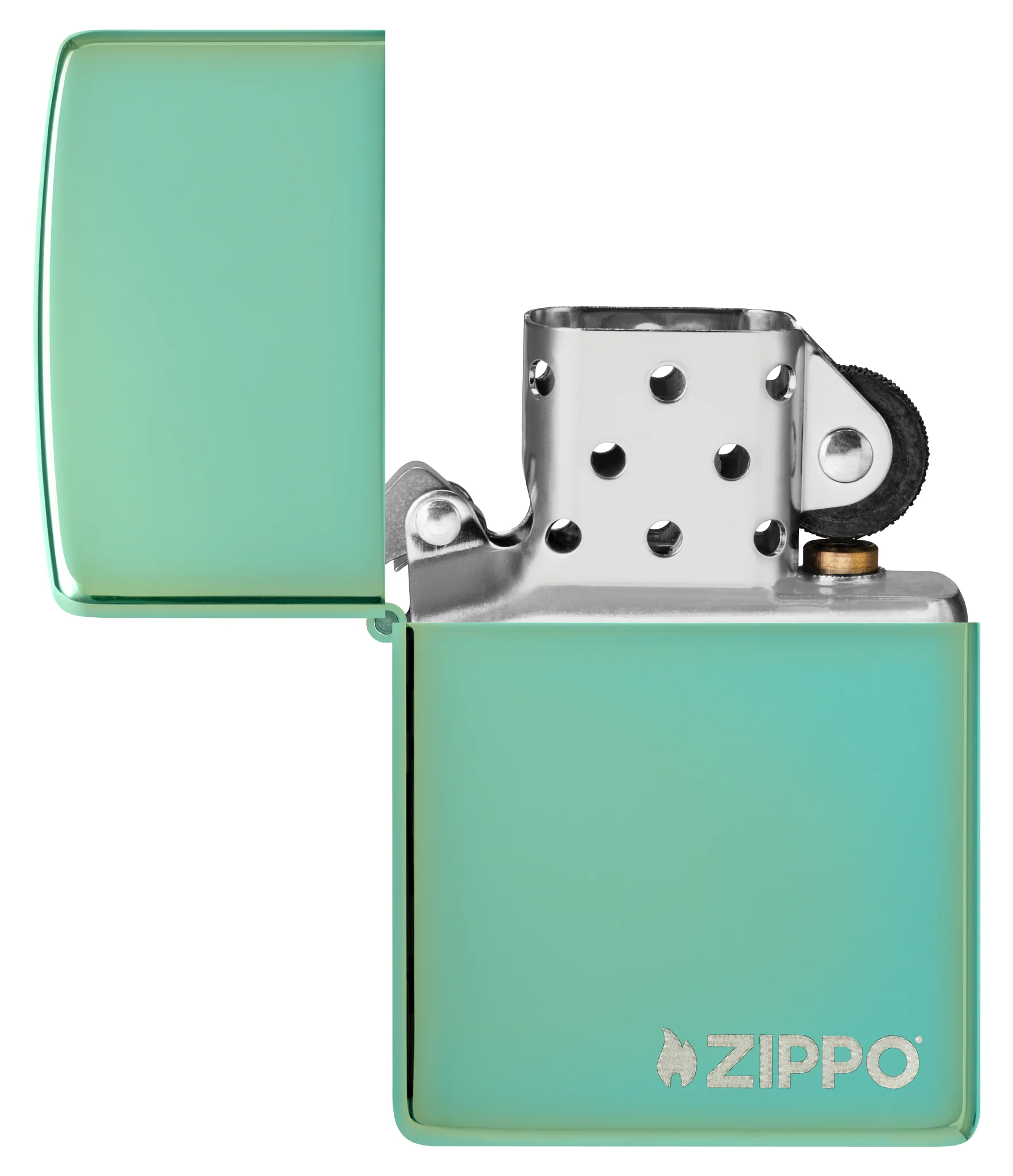 Classic High Polish Green Zippo Logo - Image 4