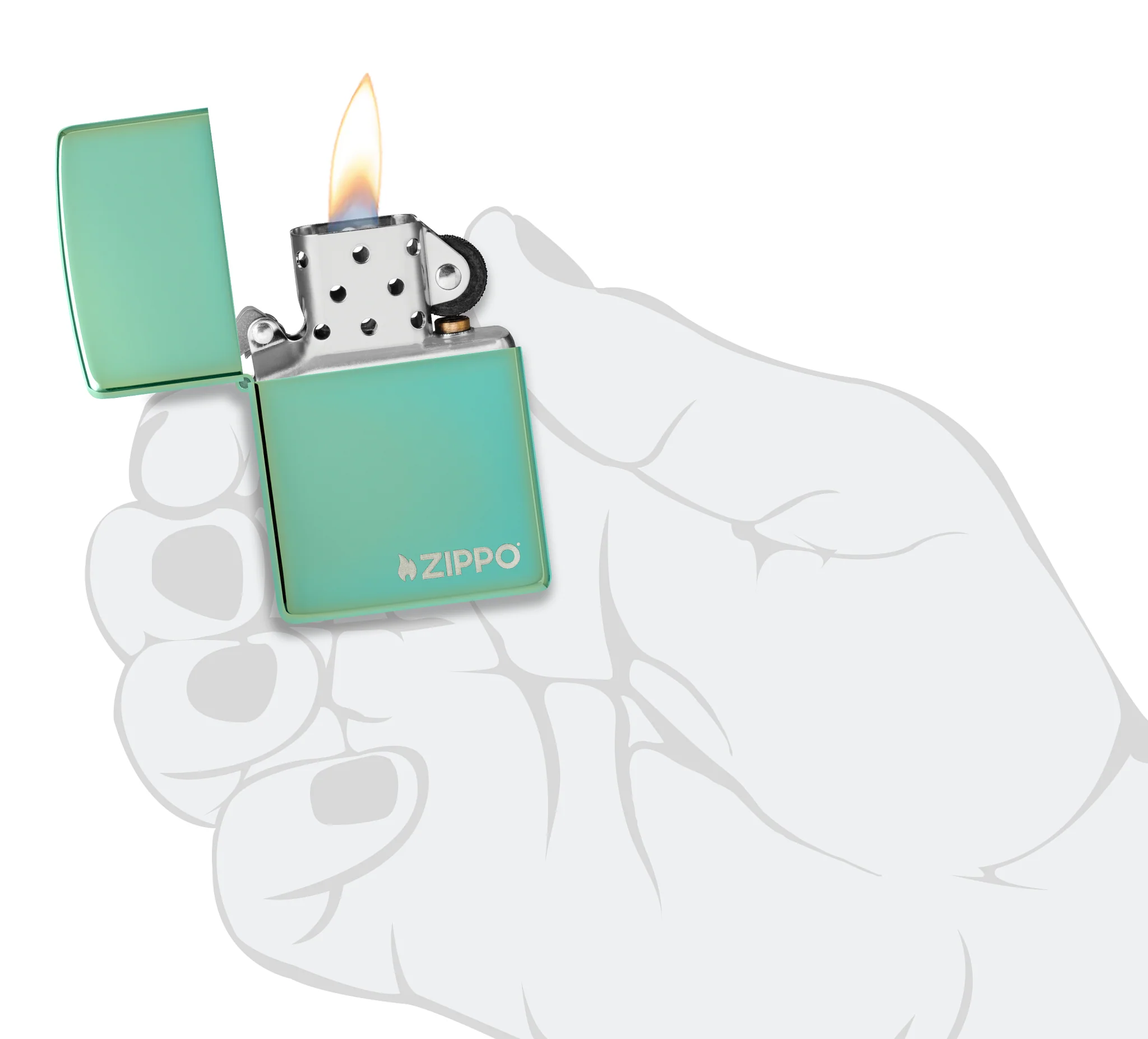 Classic High Polish Green Zippo Logo - Image 5
