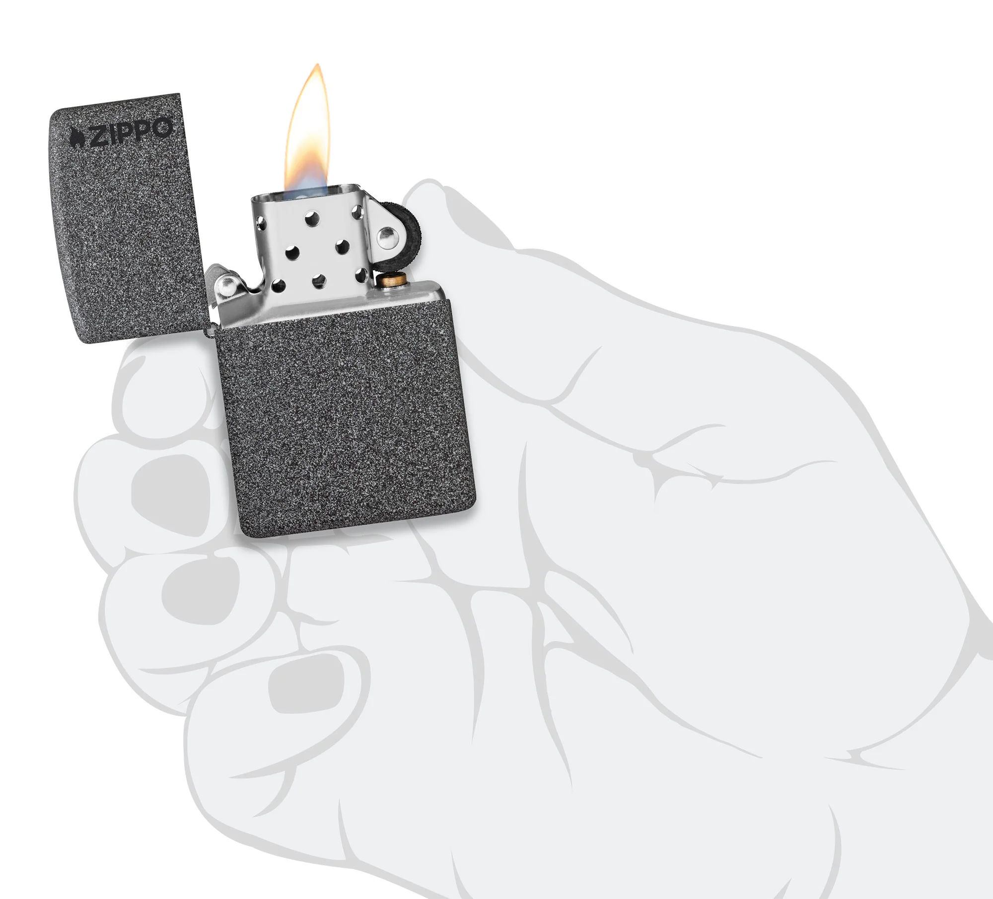 Classic Iron Stone Zippo Logo - Image 6
