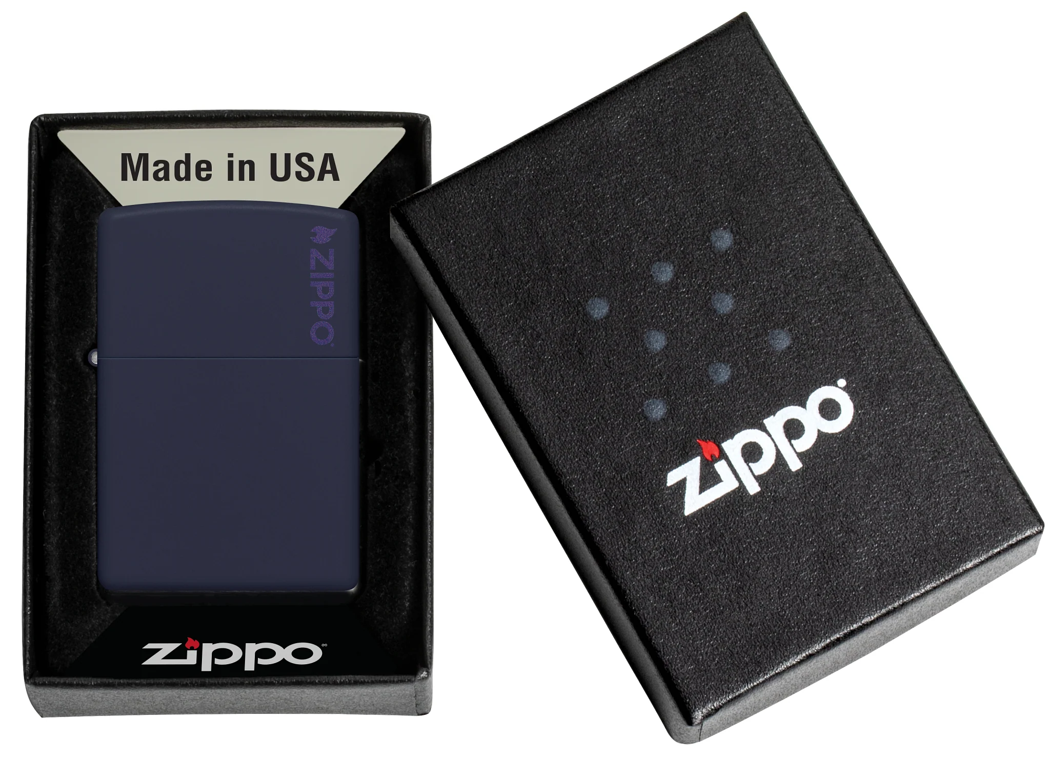 Classic Navy Matte Zippo Logo - Image 6