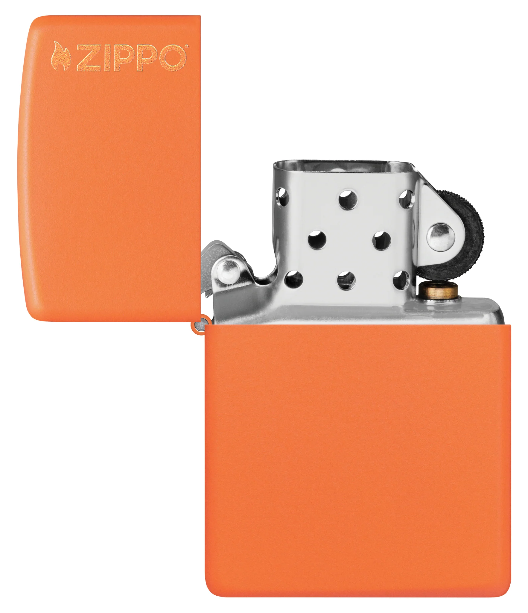Classic Orange Matte Zippo Logo - Image 4