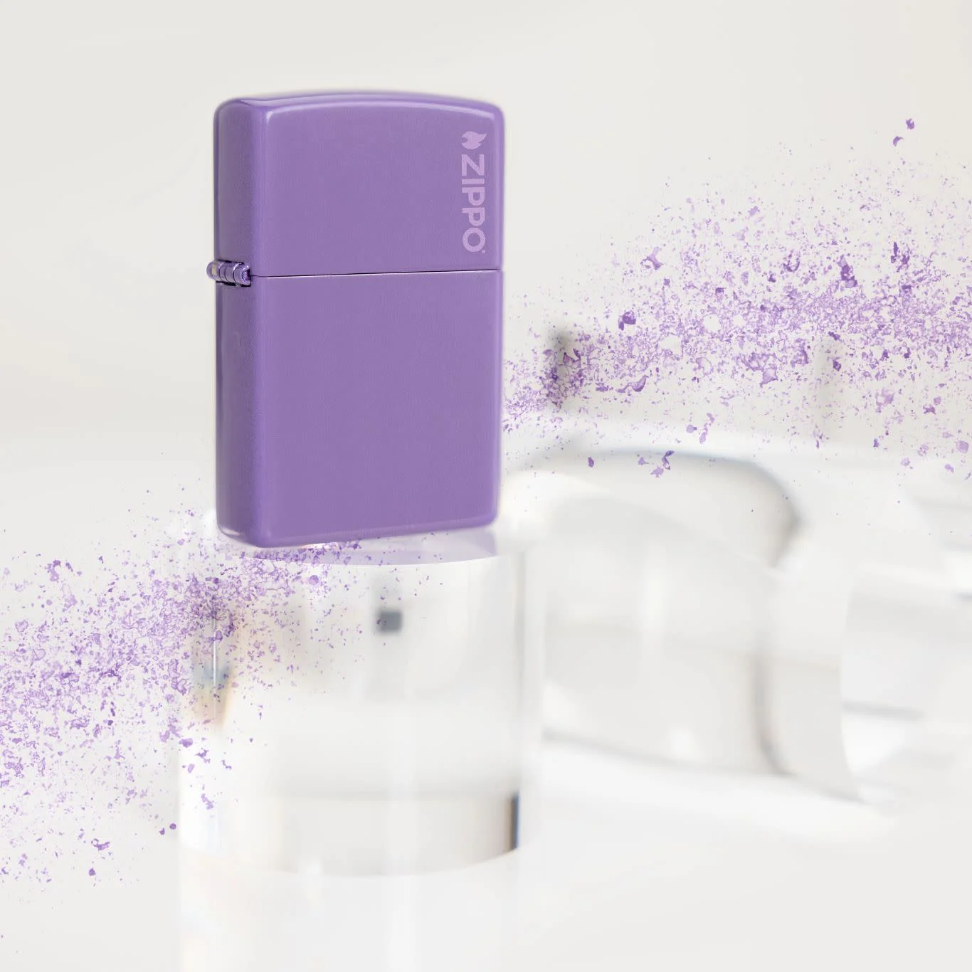 Classic Smoky Lavender Zippo Logo - Image 2