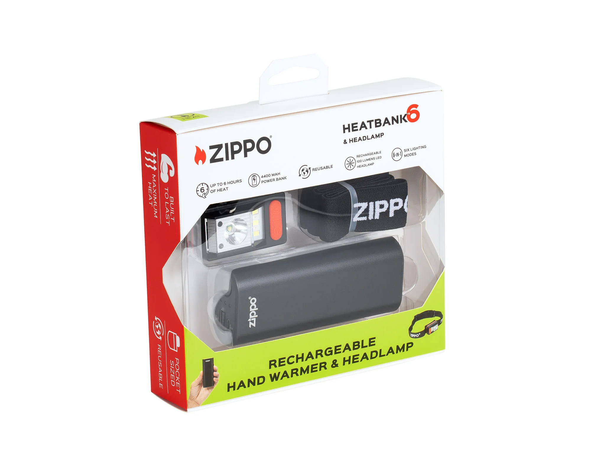 Black HeatBankĀ® 6 Rechargeable Hand Warmer and Headlamp Gift Set - Image 11