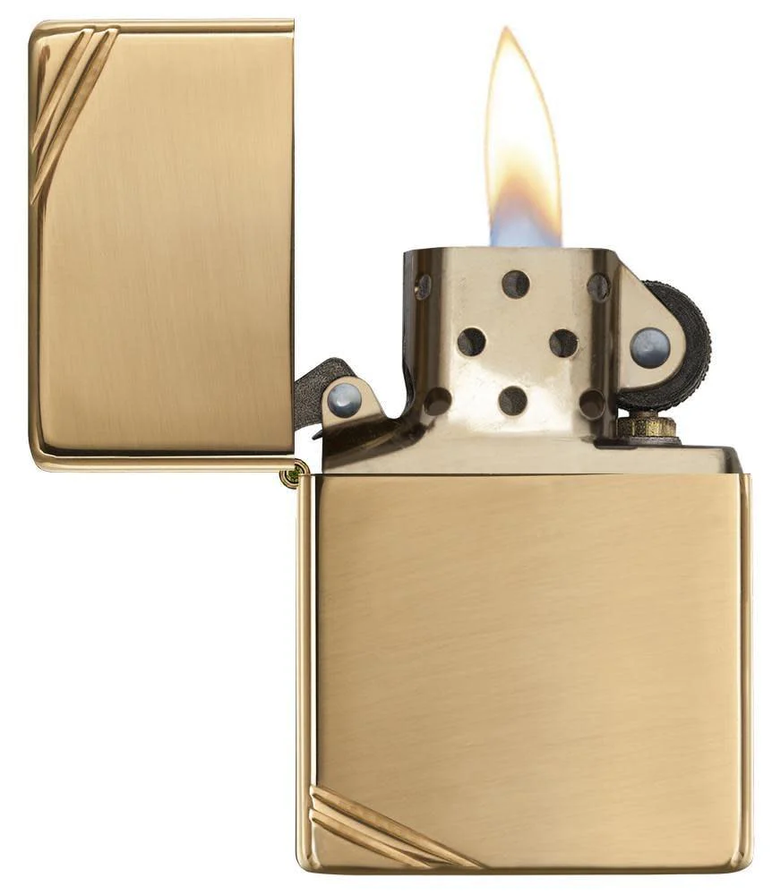 High Polish Brass Vintage with Slashes - Image 3