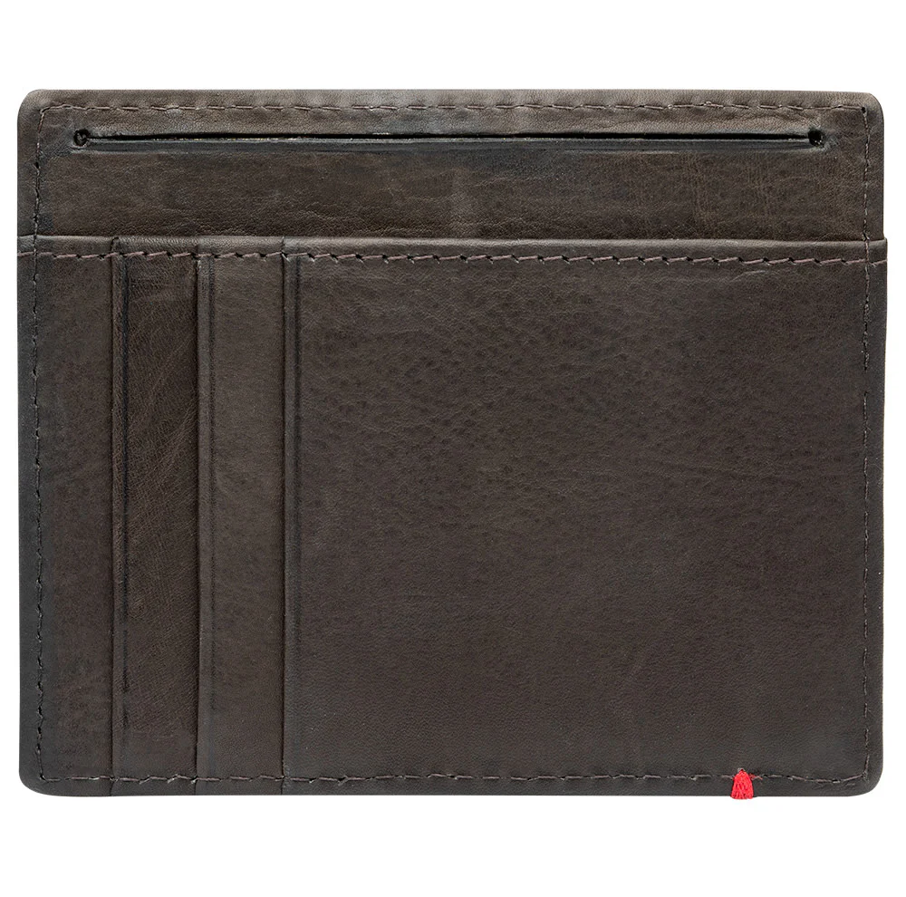 Mocha Leather Wallet- Bass Metal Plate Design - Image 8