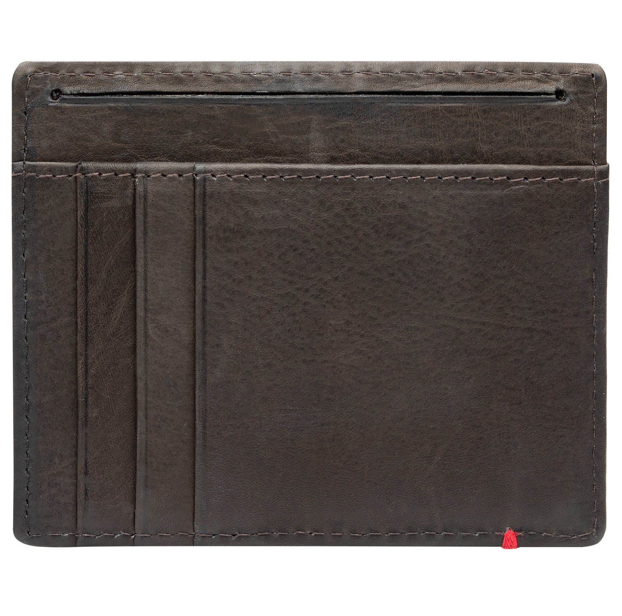 Mocha Leather Wallet- Cross Wings Metal Plate Design - Image 22