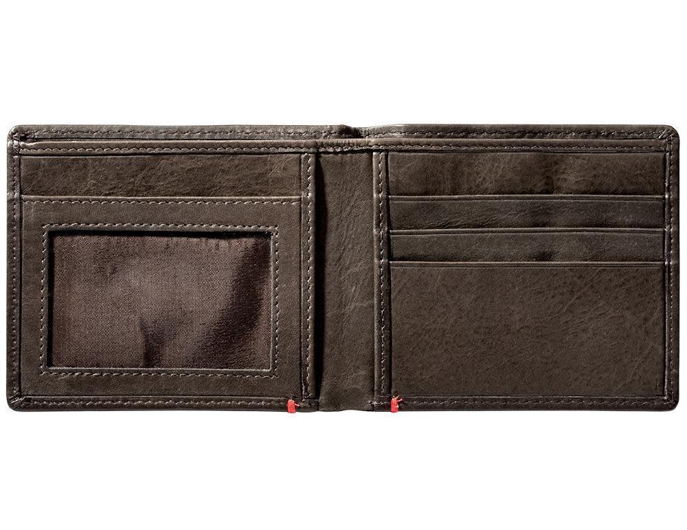 Mocha Leather Wallet- Fandango Metal Plate Design - Image 4
