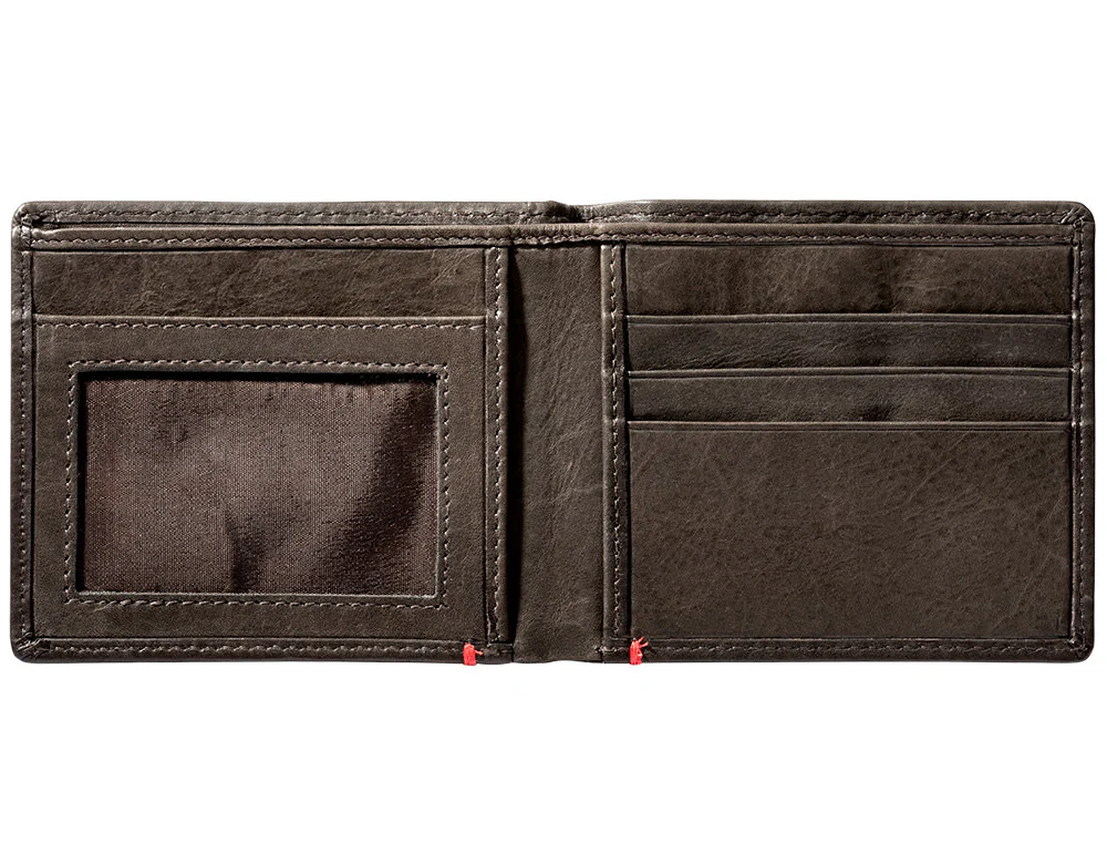 Mocha Leather Wallet- Skull Metal Plate Design - Image 13