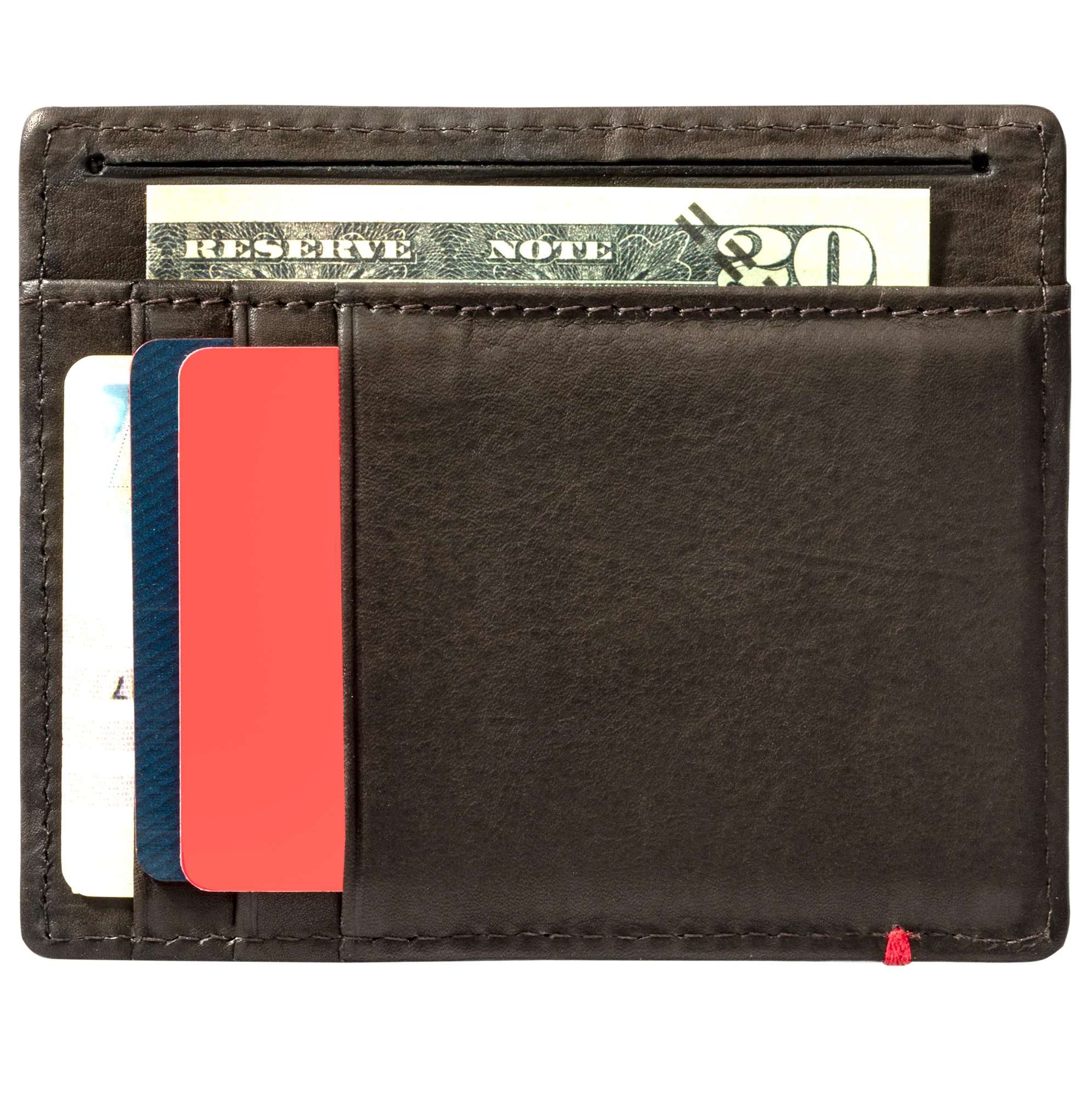 Mocha Leather Wallet- Skull Metal Plate Design - Image 20