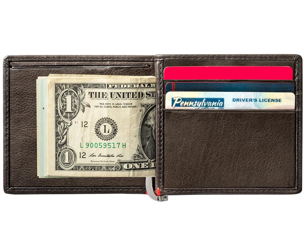 Mocha Leather Wallet- Skull Metal Plate Design - Image 28