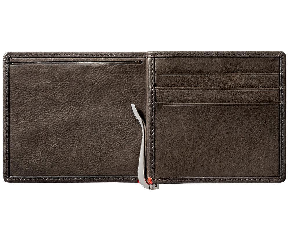 Mocha Leather Wallet- Spade Skull Metal Plate Design - Image 17