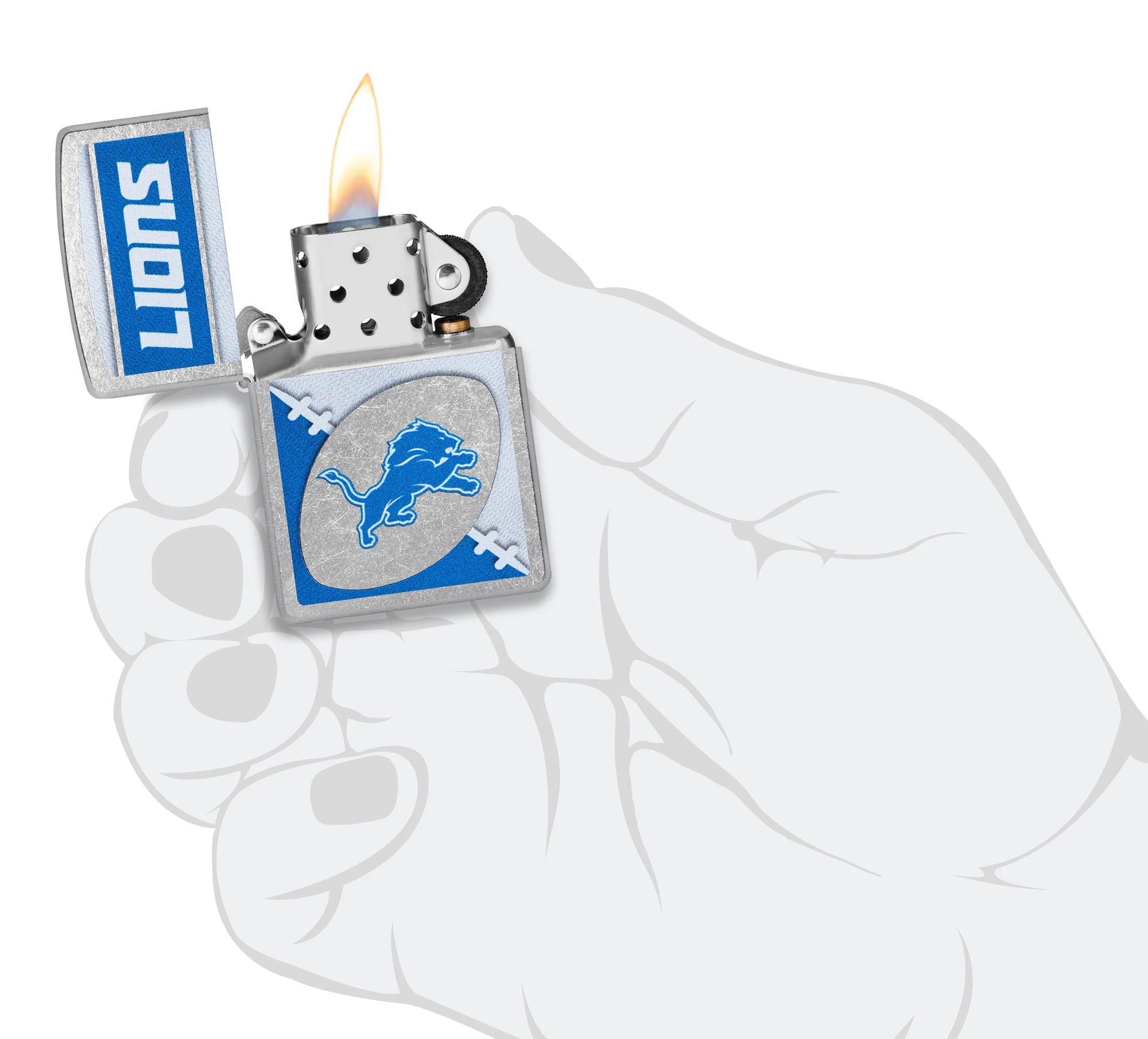NFL Detroit Lions Chrome Logo Design - Image 6
