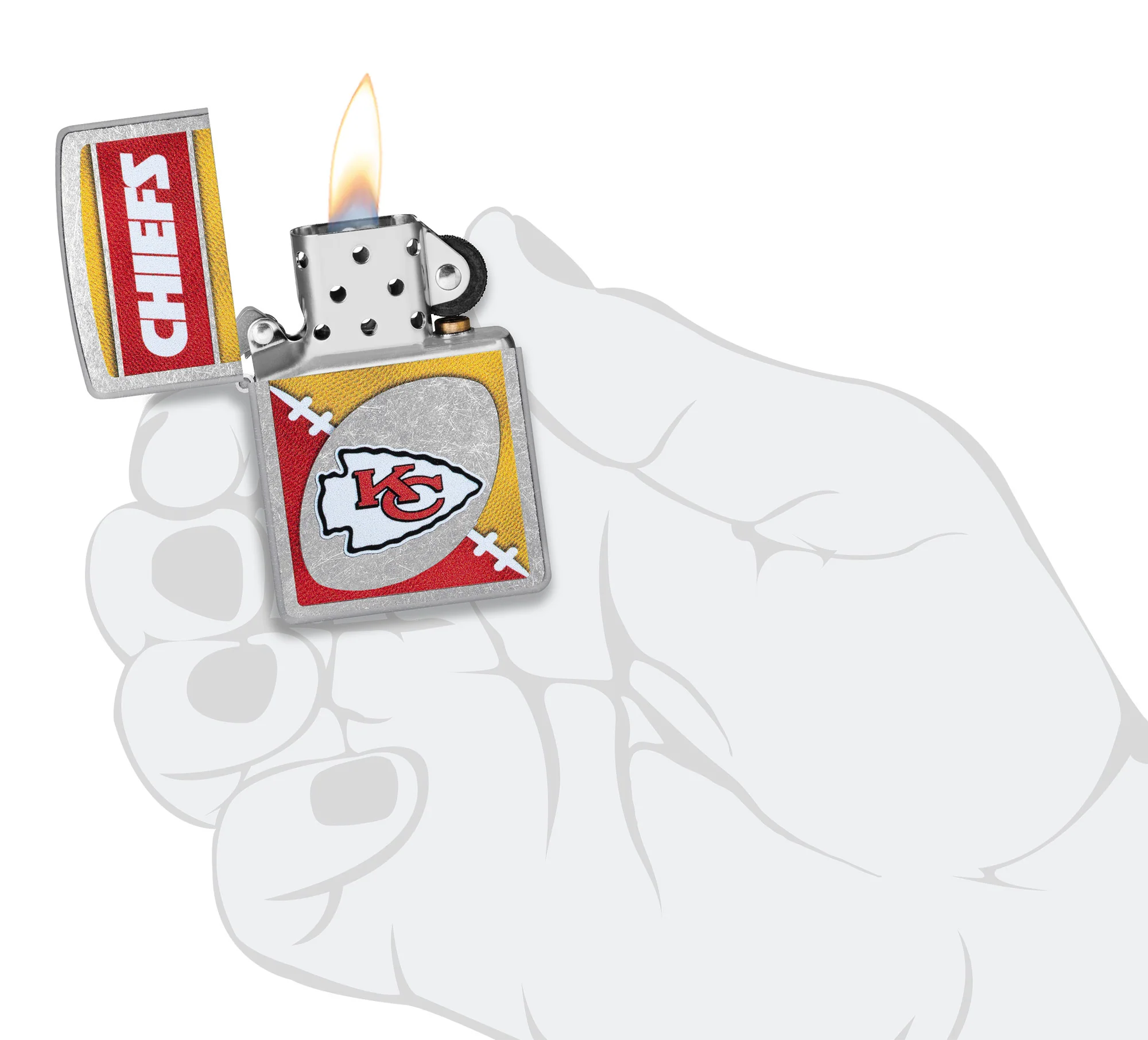 NFL Kansas City Chiefs Chrome Logo Design - Image 6
