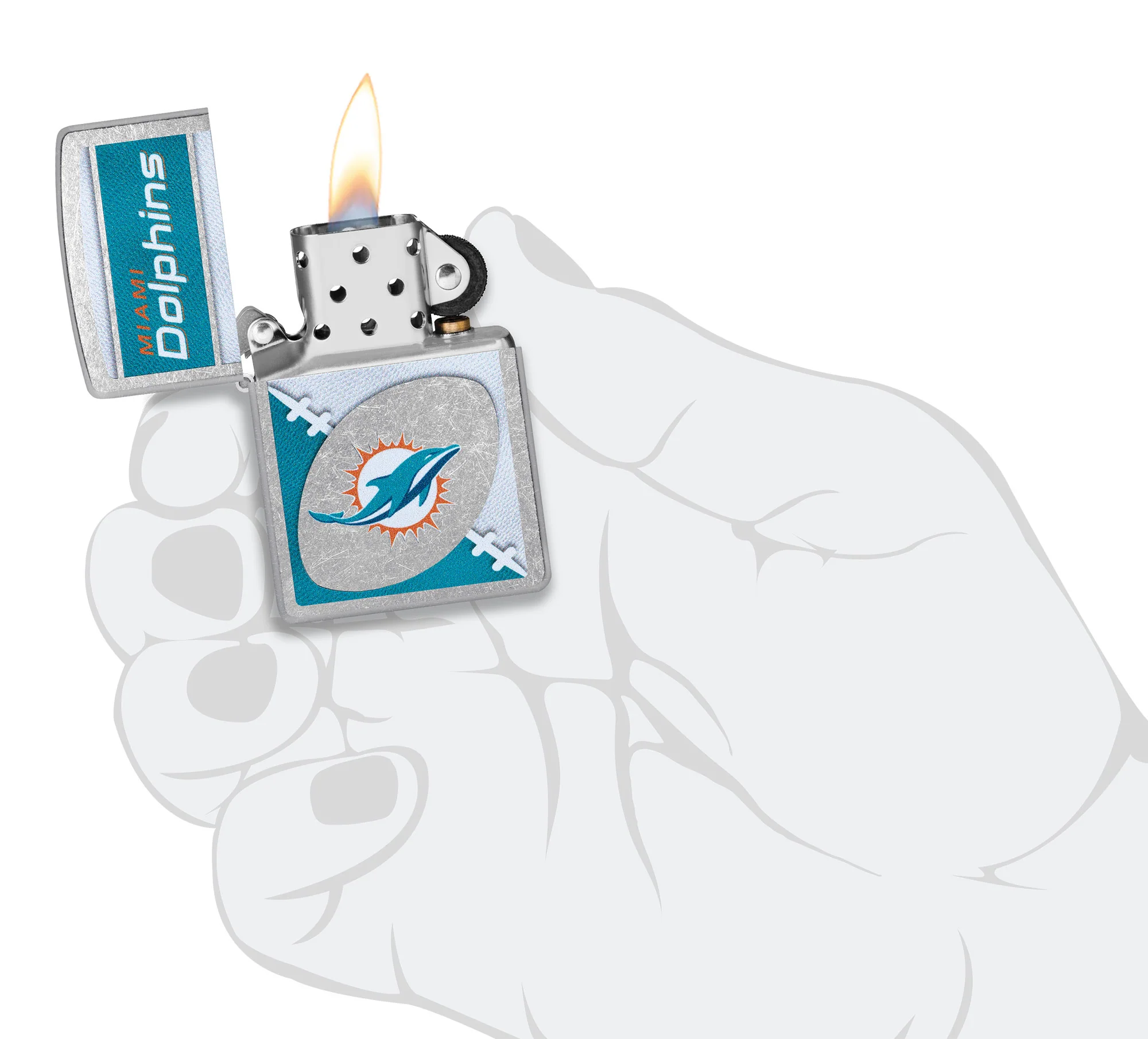 NFL Miami Dolphins Chrome Logo Design - Image 6