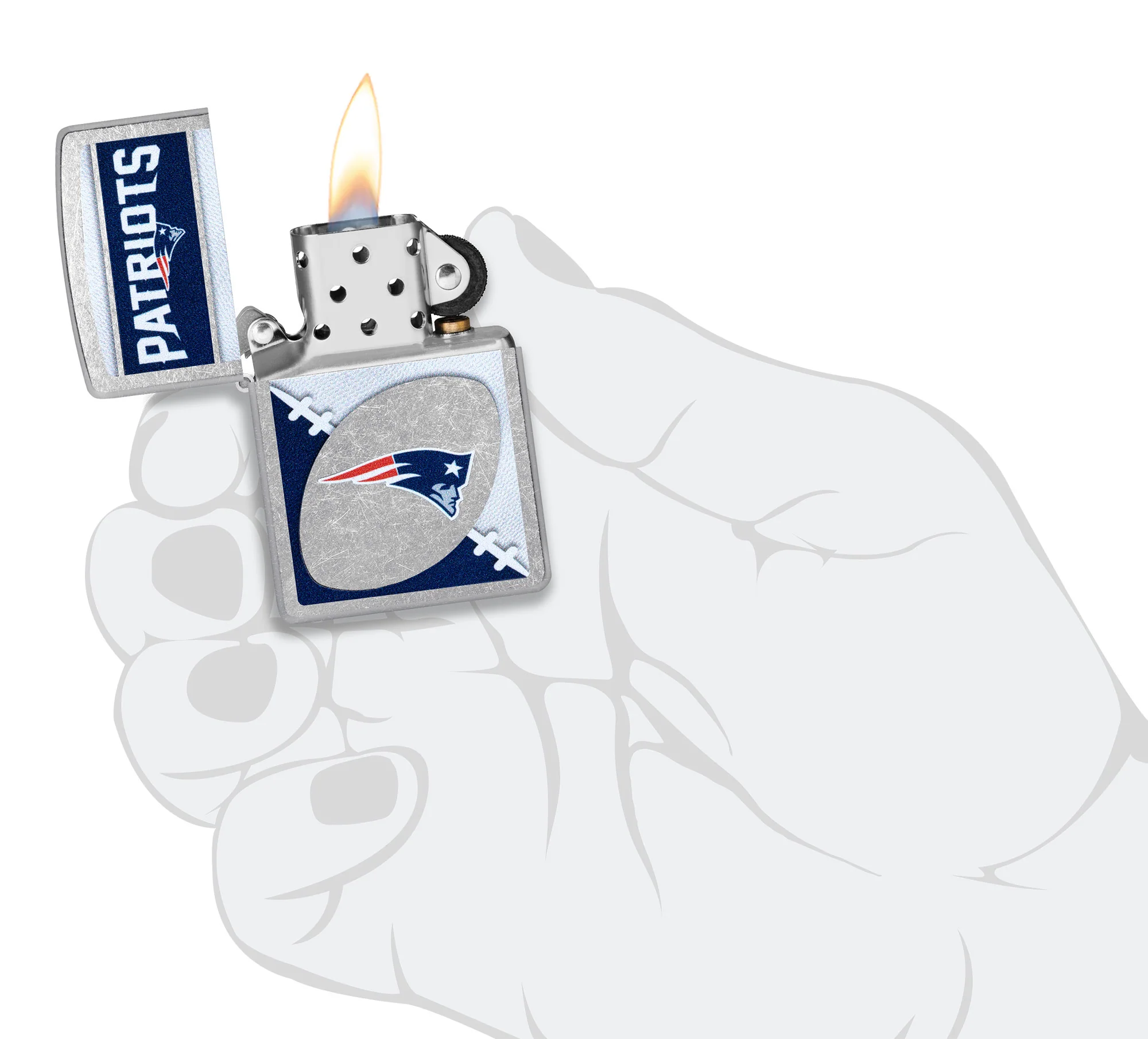 NFL New England Patriots Chrome Logo Design - Image 6