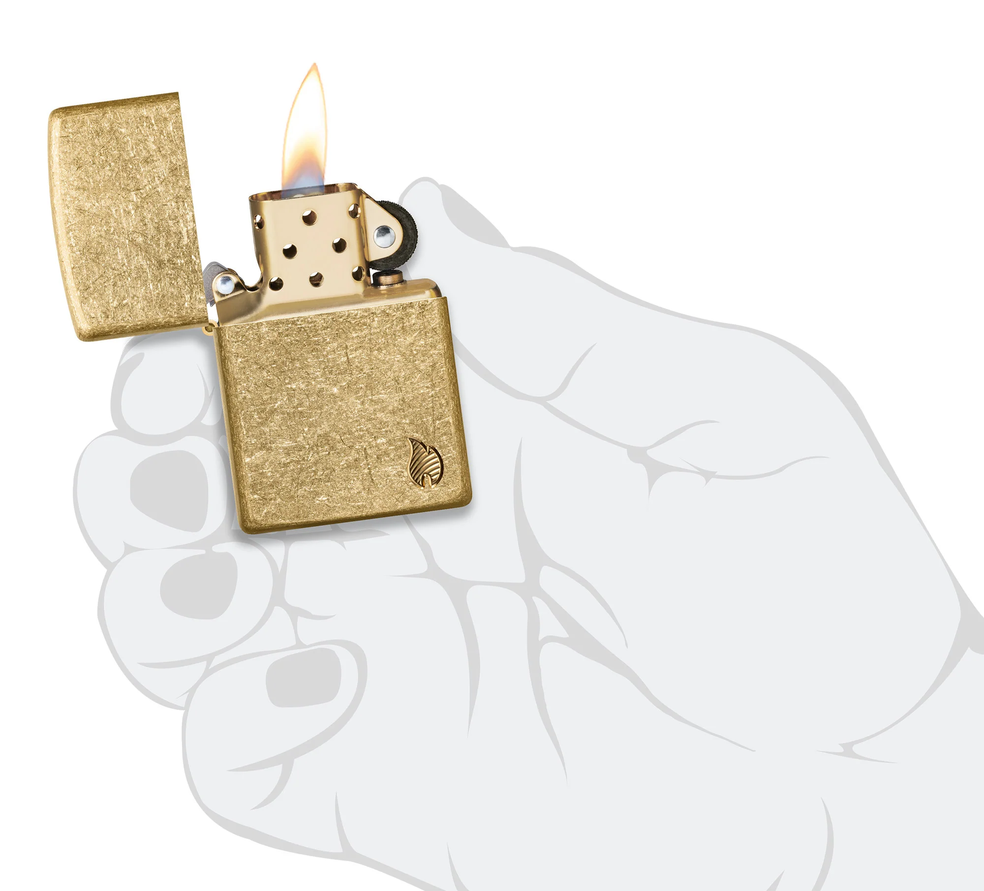 Armor® Tumbled Brass Flame Design - Image 6