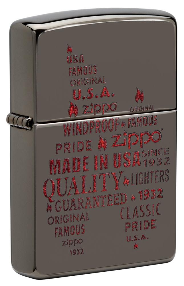 Typographic Zippo Flame Art Design