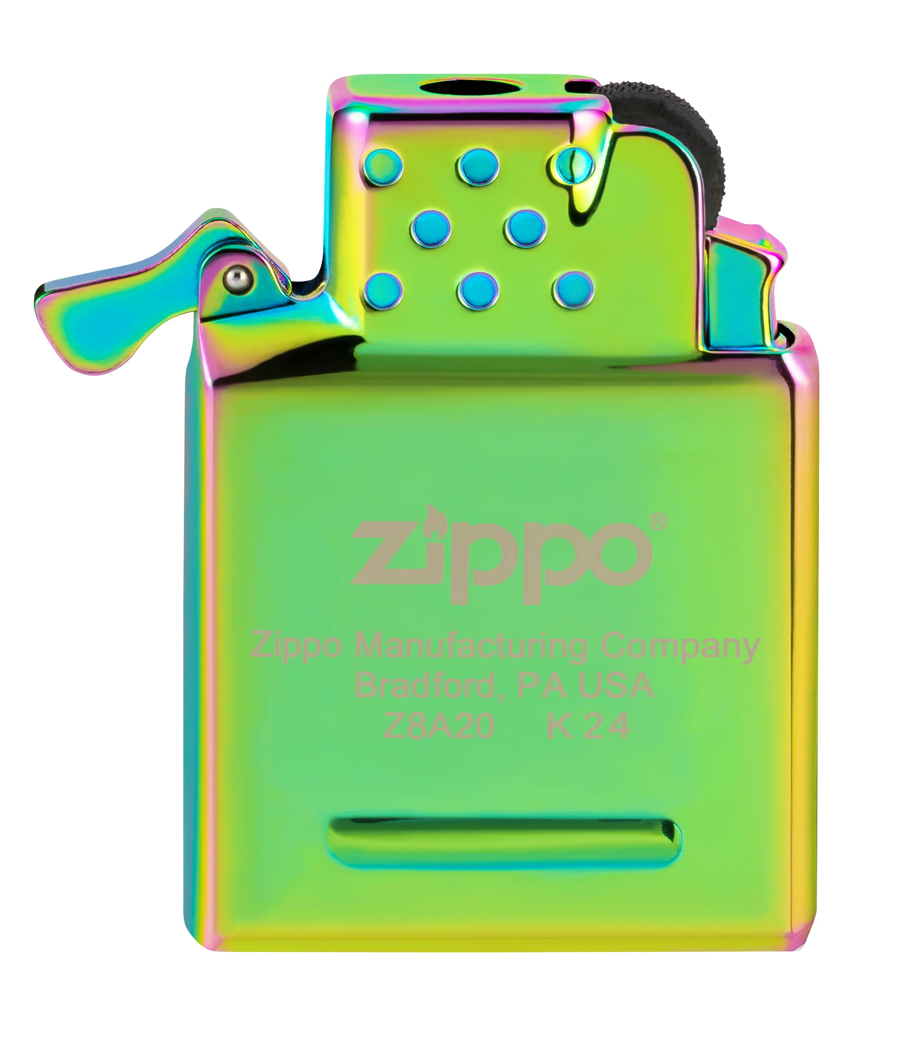 Yellow Flame Butane Lighter Insert – Iridescent Green - Image 4
