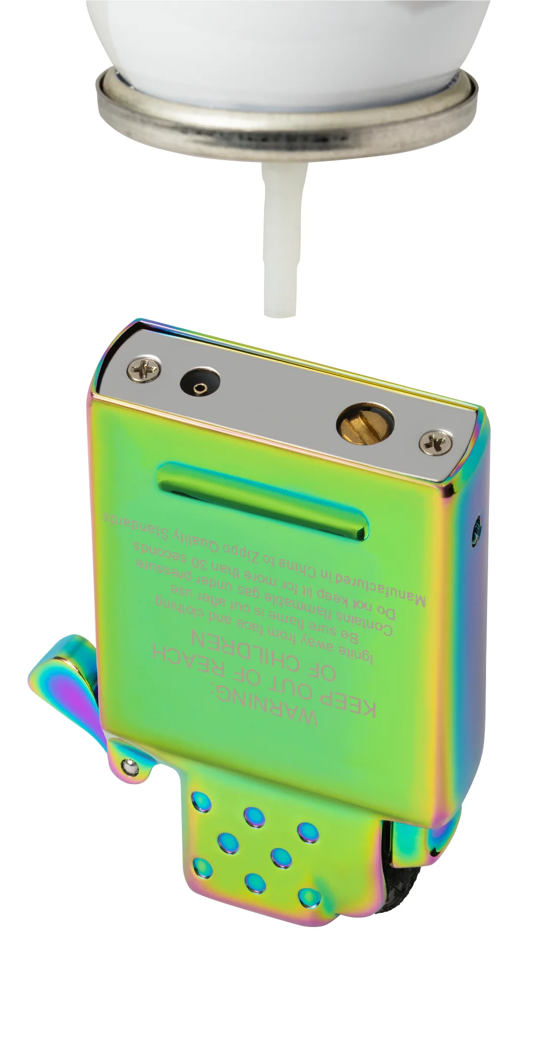 Yellow Flame Butane Lighter Insert – Iridescent Green - Image 9