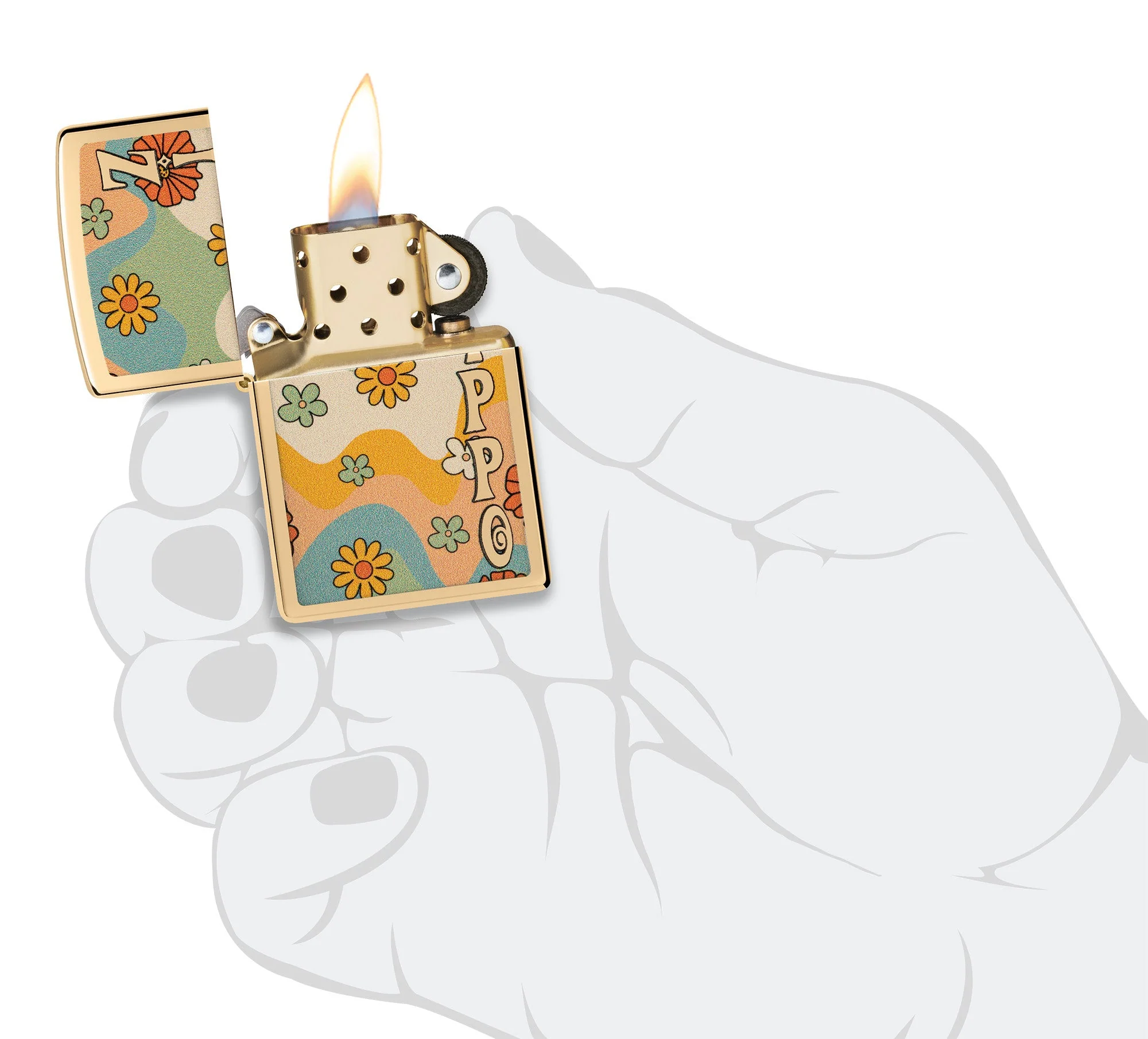 Zippo Flower Power Design - Image 4
